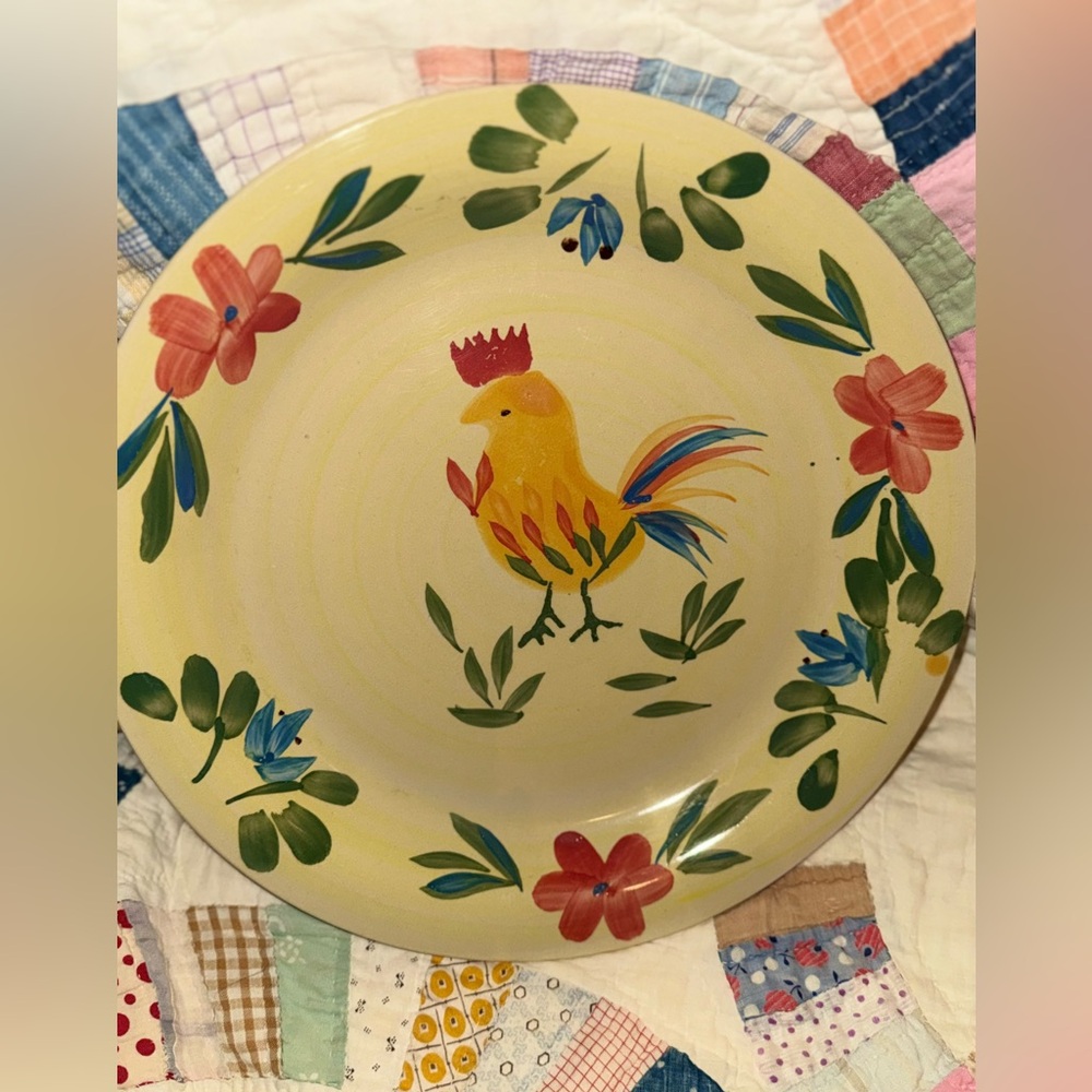Farmhouse Colorful Rooster Decorative Plate